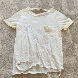Vintage Havana White Ripped Tee